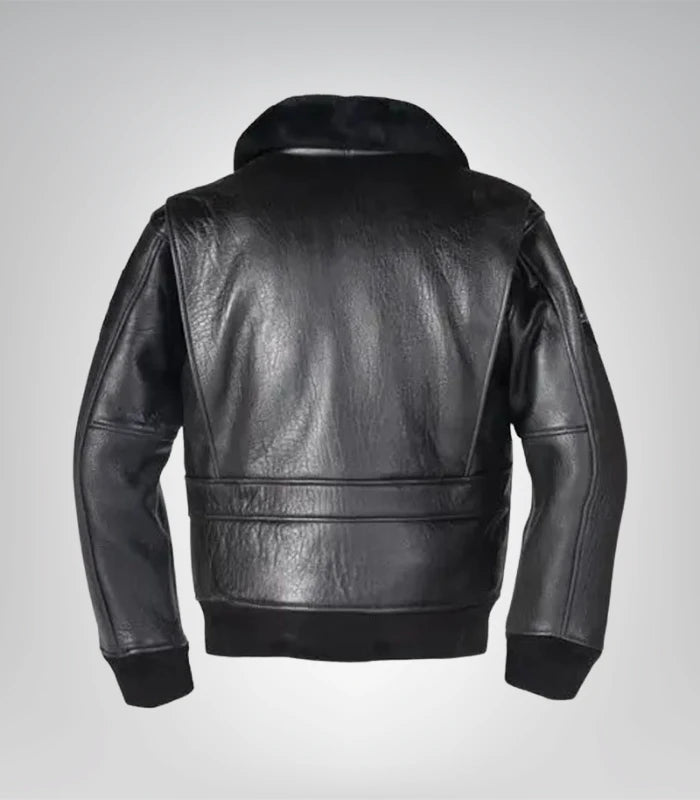 Classic G-1 sheepskin leather bomber jacket for men