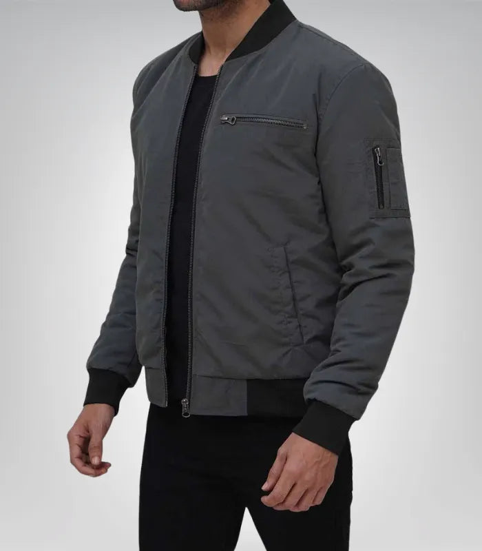 Men’s pilot-style flight jacket – reversible MA-1 bomber coat