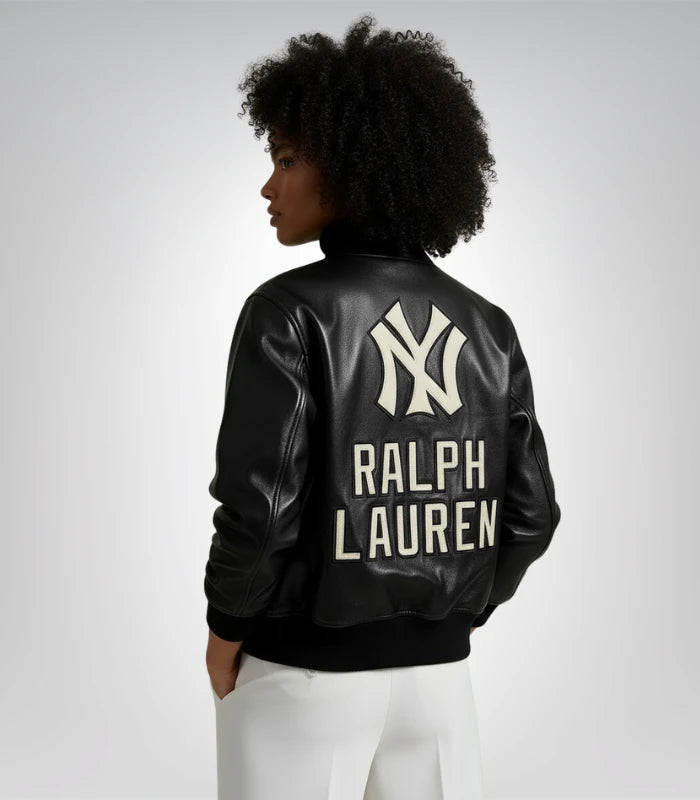 Polo Ralph Lauren x Yankees leather varsity jacket – vintage sportswear