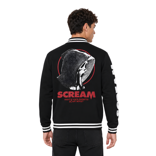 Buy The Scream X Ghost Face Graphic Varsity Jacket Now
