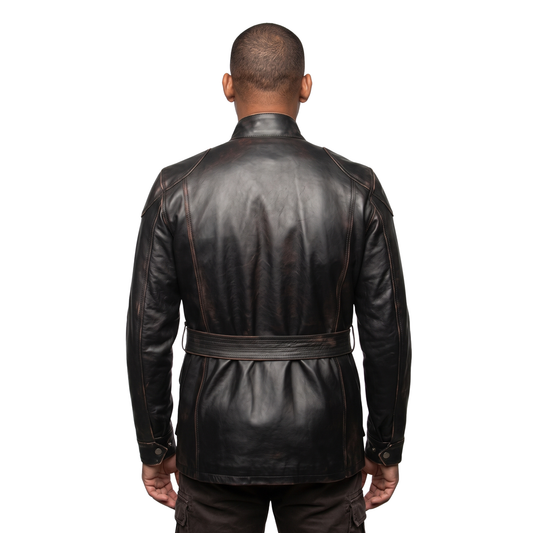Buy the I Am Legend Will Smith Belted Military Leather Jacket Now