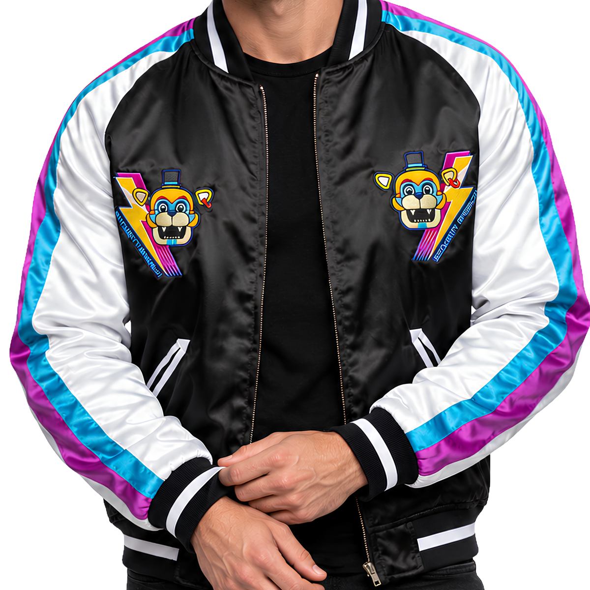 Sale Live on FNAF Security Breach Satin Bomber Jacket