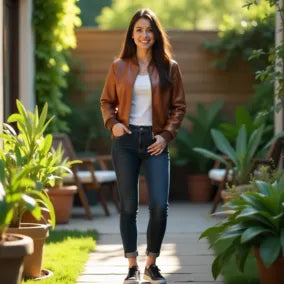 Women Bomber Leather Jackets