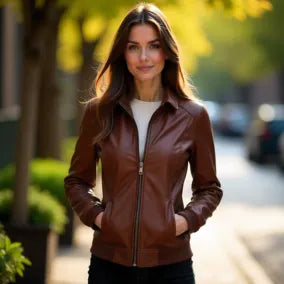 Women Brown Leather Jackets