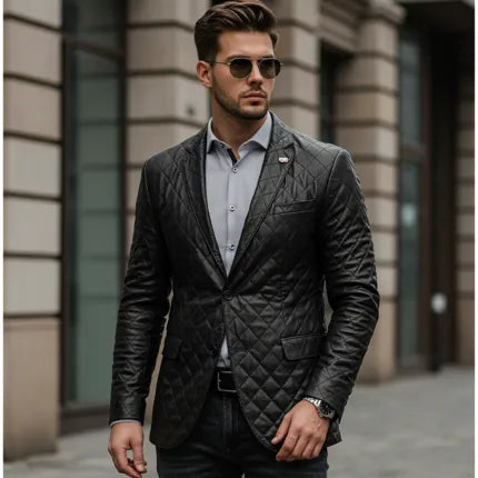 Mens Quilted Leather Jackets
