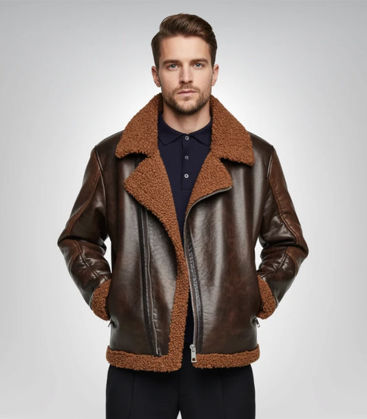 WWE inspired Dean Ambrose shearling leather jacket – fan apparel
