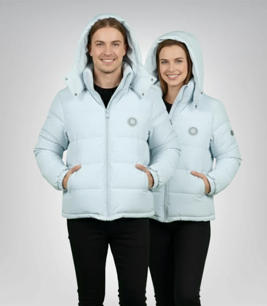 Trapstar Irongate baby blue puffer jacket – detachable hood edition