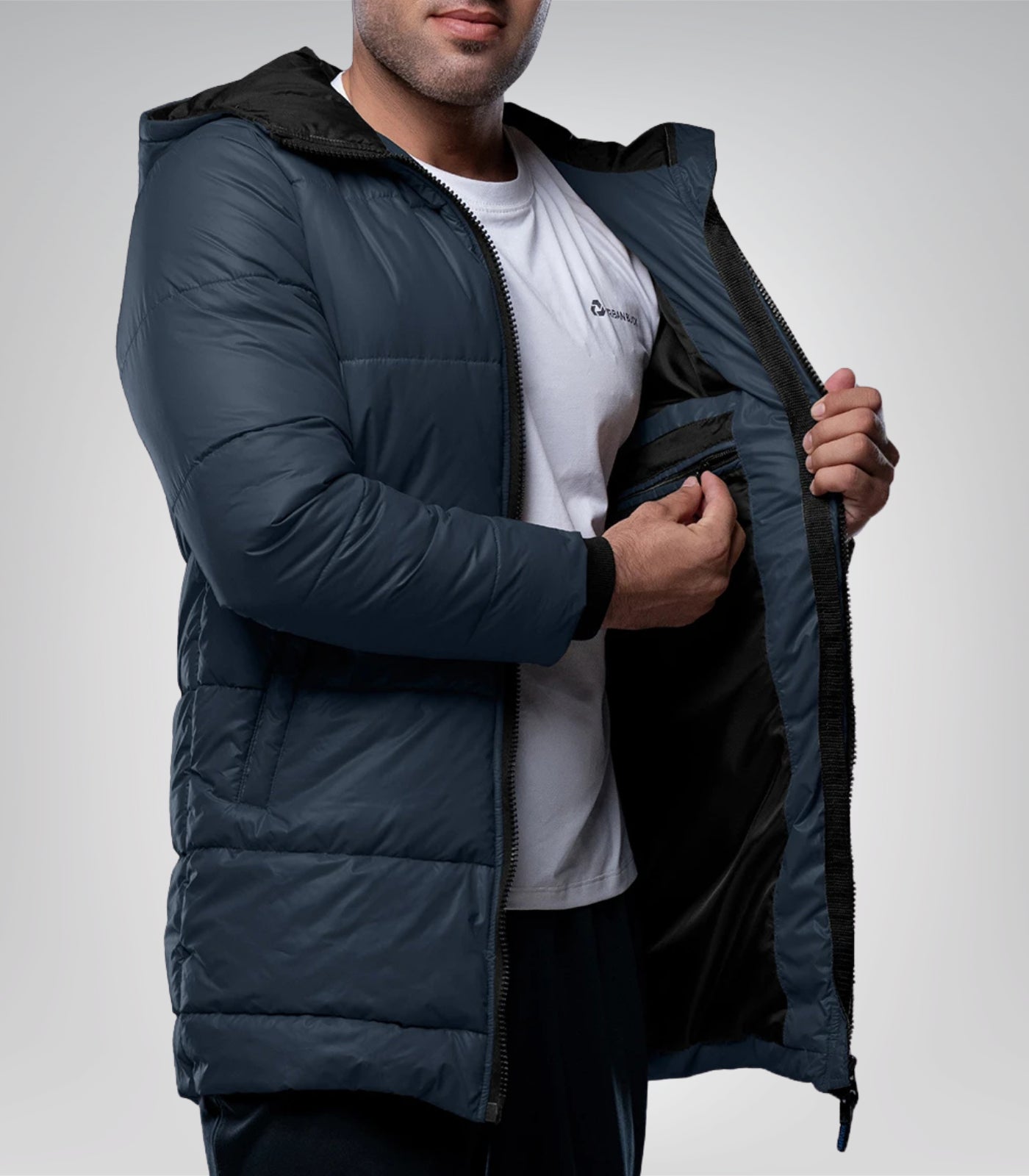 Alton Blue Men’s Hooded Puffer Coat Insulated Winter Parka, Water &amp; Wind Resistant Jacket