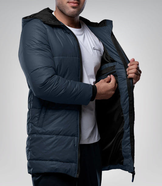 Alton Blue Men’s Hooded Puffer Coat Insulated Winter Parka, Water &amp; Wind Resistant Jacket