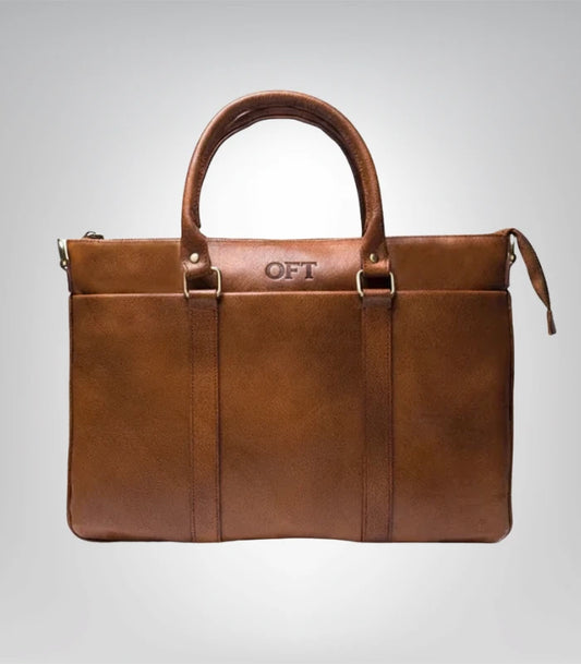Legacy vintage leather briefcase for men – classic business bag