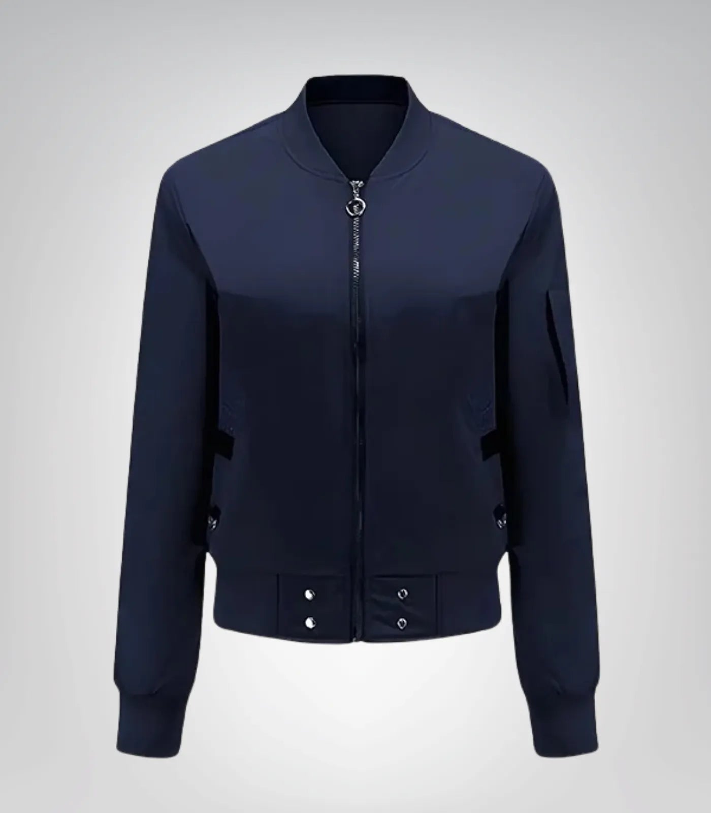 Women’s Blue Bomber Jacket – Classic Streetwear & Varsity Style Coat