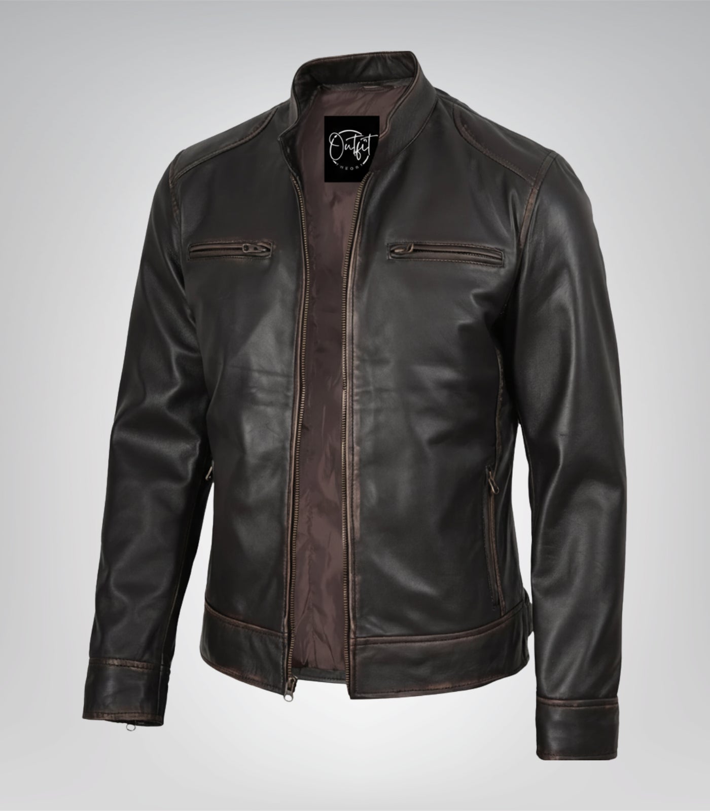 Men’s premium lambskin leather biker jacket