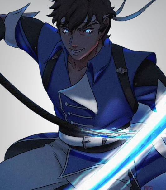 Castlevania Nocturne 2023 Richter Belmont Blue Trench Coat