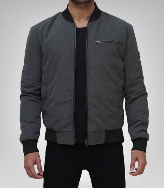 Men’s reversible MA-1 flight jacket – pilot bomber style outerwear