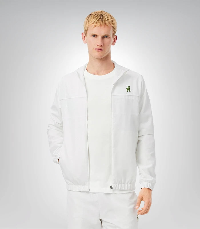 Premium Lacoste x Novak Djokovic 2025 jacket from tennis collection