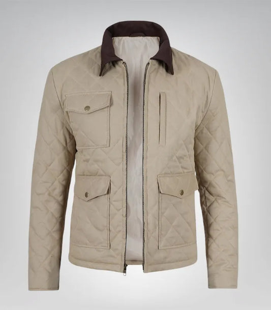 Men’s Diamond Style Quilted Jacket – Classic Lightweight Design