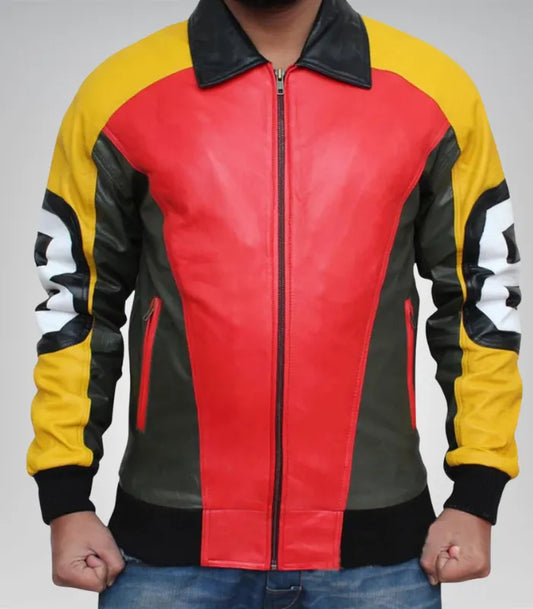 8 Ball leather bomber jacket for men – iconic Puddy inspired style