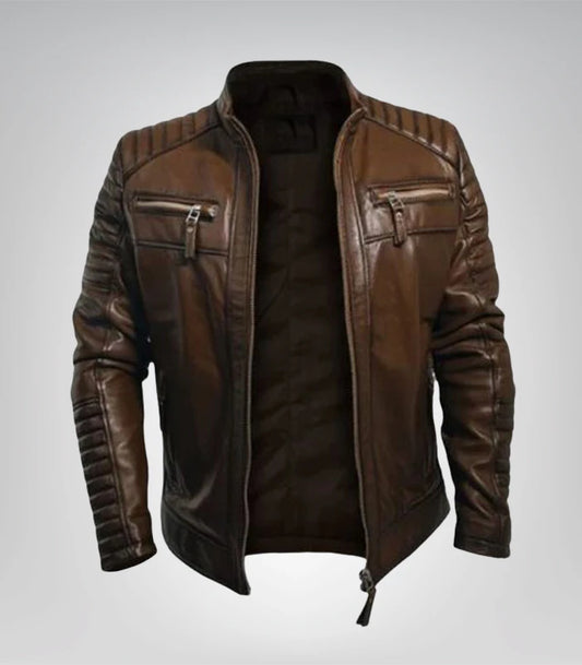 Men's Mars leather jacket – classic motorcycle style outerwear