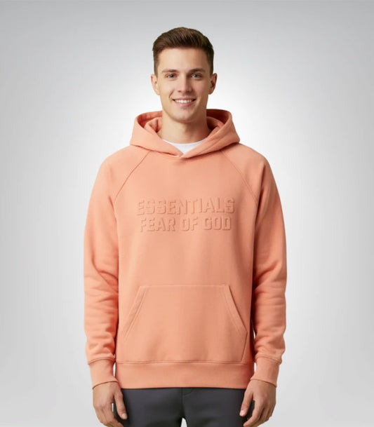 Fear of God Essentials coral hoodie – limited edition streetwear