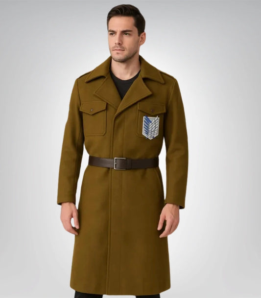 AOT Scouts Regiment cosplay coat – wool blend trench
