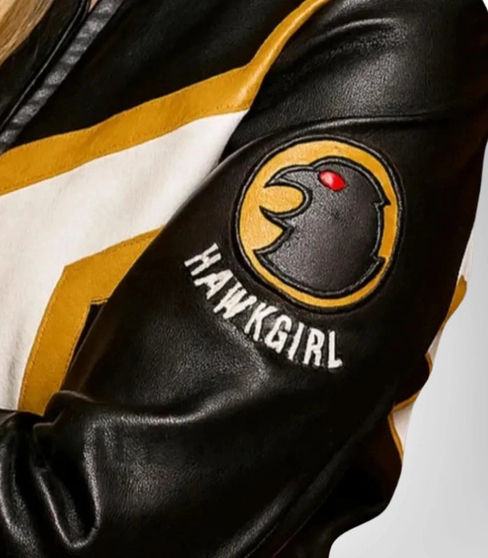 Women’s cropped leather Hawkgirl cosplay outfit – superhero design
