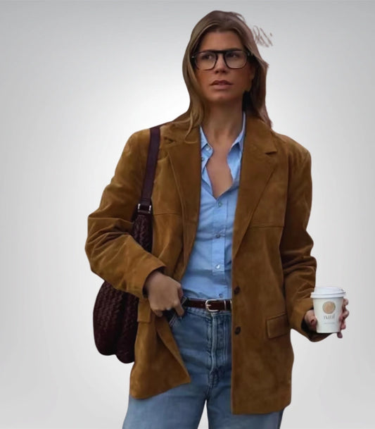 Vintage 80s brown suede blazer – western cowgirl leather coat