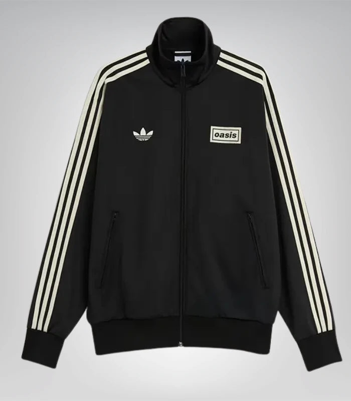 Retro-style Adidas Oasis track jacket with logo details