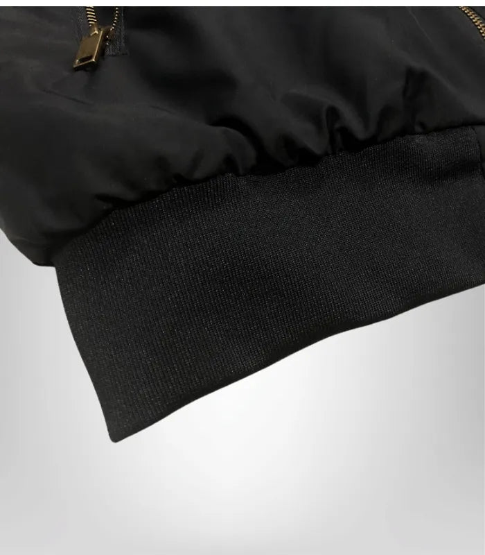 Men’s Premium Quilted Bomber Jacket – Full Zip Pilot Jacket for Work &amp; Casual Wear
