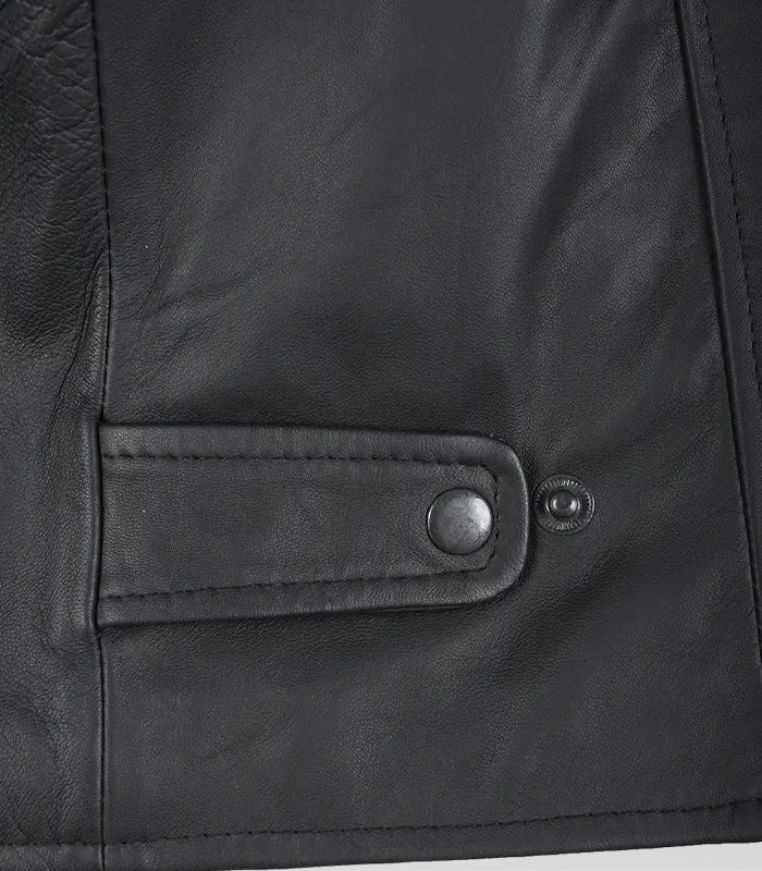 Men’s Real Leather Biker Jacket Matte Black Motorcycle Style, 100% Lambskin