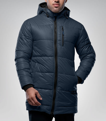 Alton Blue Men’s Hooded Puffer Coat Insulated Winter Parka, Water &amp; Wind Resistant Jacket