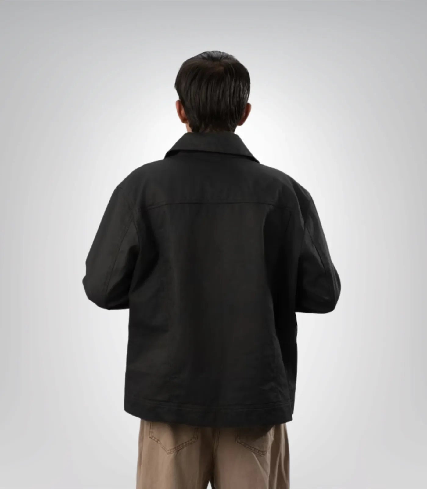 Men’s Eddie Inspired Black Denim Trucker Jacket