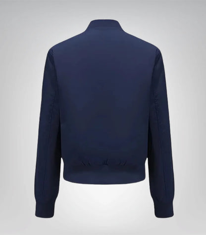 Women’s Blue Bomber Jacket – Classic Streetwear & Varsity Style Coat
