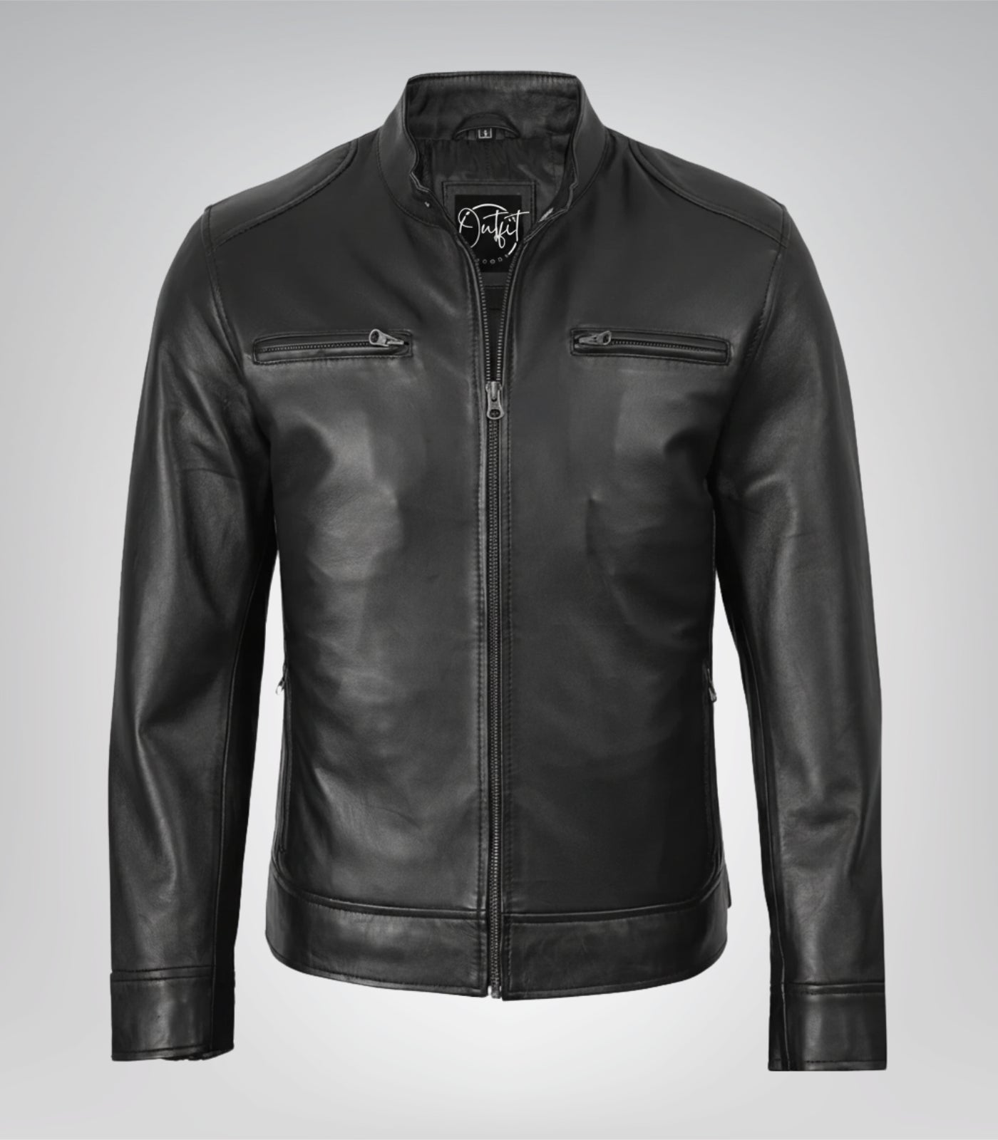 Timeless Black Motorcycle Jacket for Men, Crafted from Real Leather