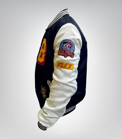 Bobby Tarantino Satin Bomber Jacket Logic Inspired Black &amp; White Jacket