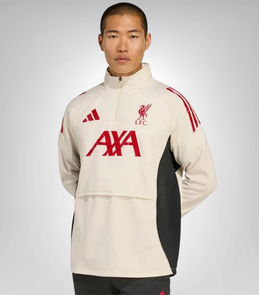 LFC adidas Mens 2526 Domestic Pro-Winter Hooded Top White