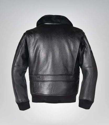 Classic G-1 sheepskin leather bomber jacket for men