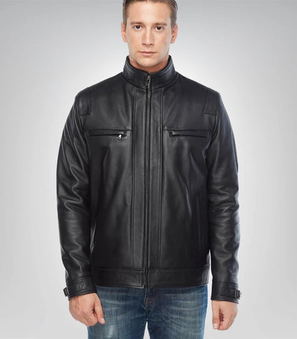Jesse Wood Men’s Real Leather Jacket