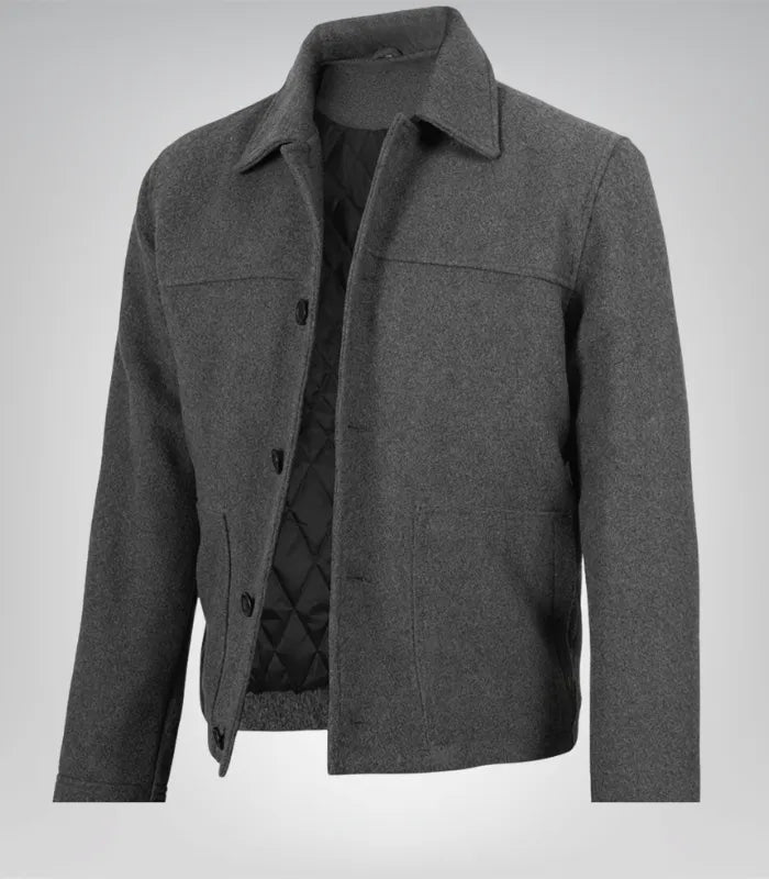 Kevin’s men’s wool-blend jacket in gray – elegant tailored winter layer