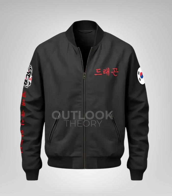 Men’s Cobra Kai jacket – John Kreese Martin Kove inspired bomber coat