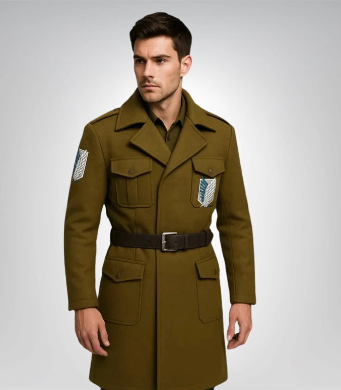 Attack on Titan cosplay jacket – Scouts Regiment trench coat for fans