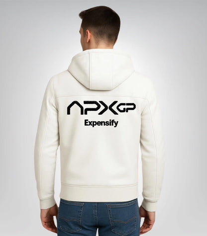 Men’s F1 racing jacket – handmade leather APXGP motorsport hoodie