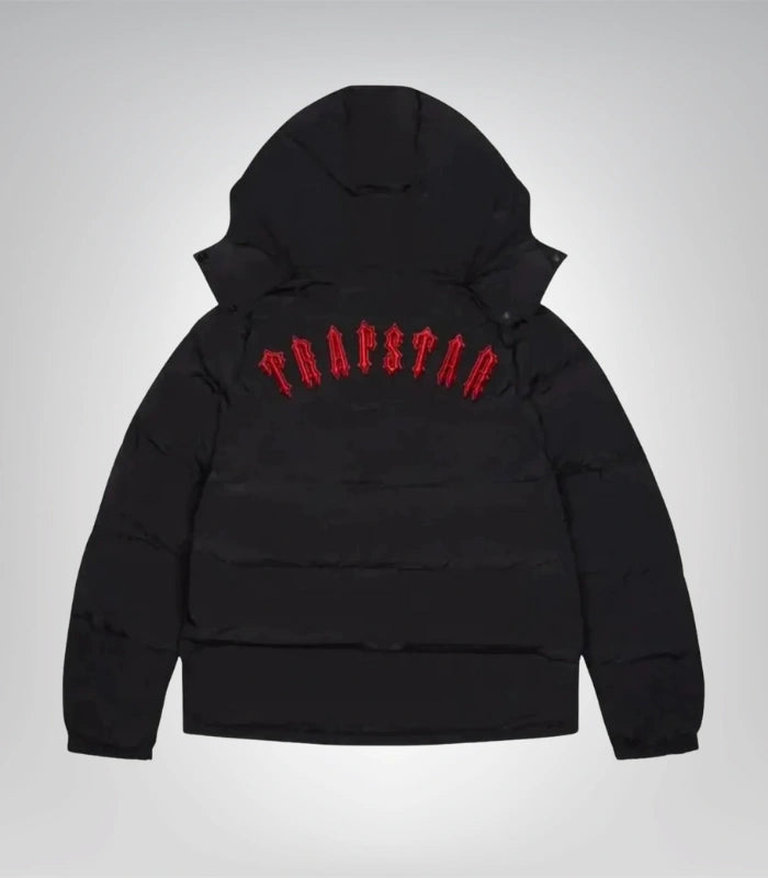 Premium Trapstar black puffer jacket – glossy streetwear design