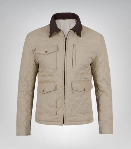Men’s Diamond Style Quilted Jacket – Classic Lightweight Design