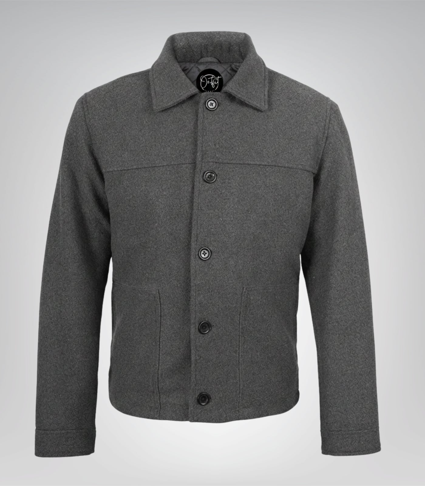 Kevin men’s premium gray tailored wool winter coat