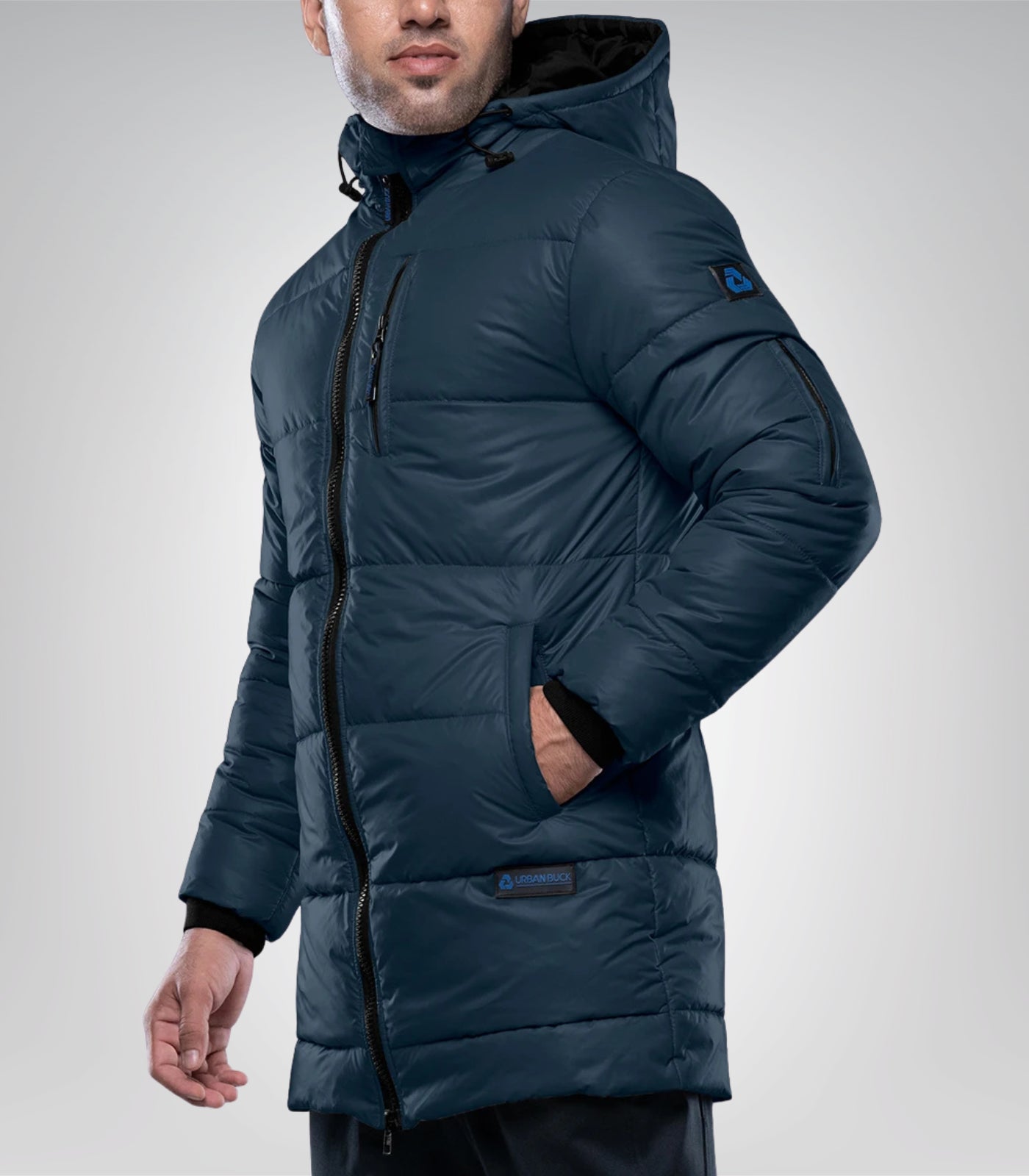 Alton Blue Men’s Hooded Puffer Coat Insulated Winter Parka, Water &amp; Wind Resistant Jacket