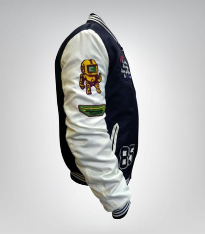 Bobby Tarantino Satin Bomber Jacket Logic Inspired Black &amp; White Jacket