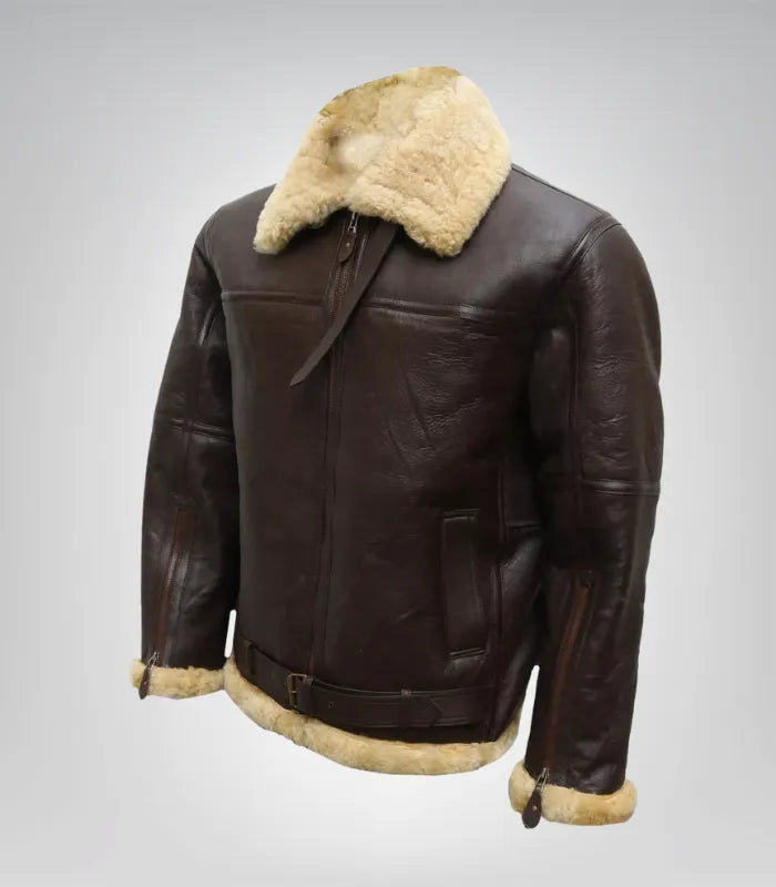 Men’s RAF B3 bomber jacket – genuine sheepskin leather aviator coat
