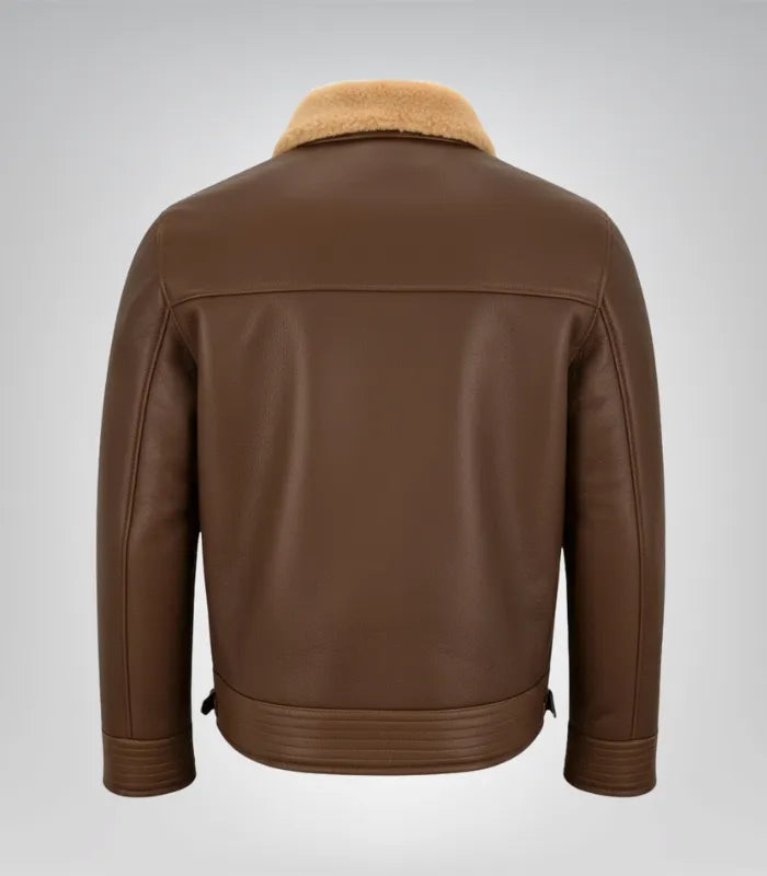 Genuine sheepskin B3 bomber jacket for men – vintage aviator style