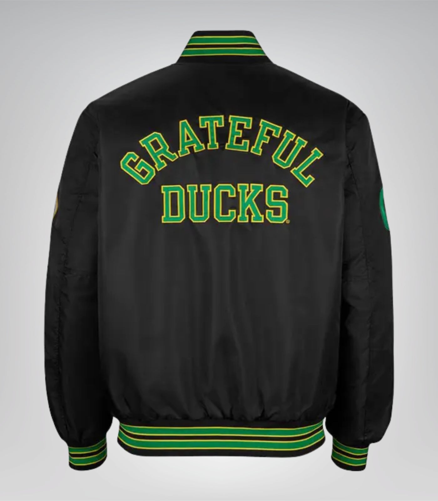 Men’s Dan Lanning Oregon Ducks black satin varsity jacket