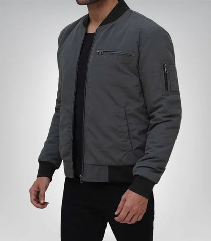 Men’s pilot-style flight jacket – reversible MA-1 bomber coat